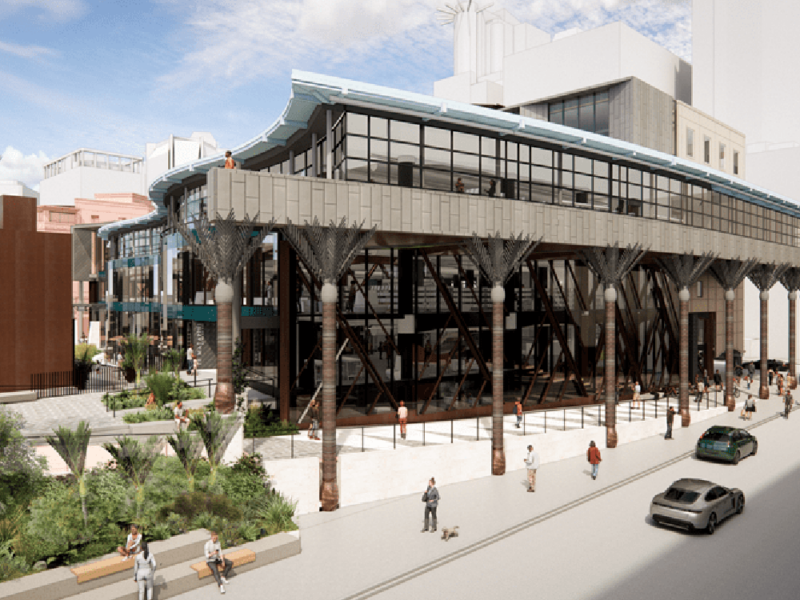 Render of Te Matapihi, the new central library in Wellington opening in 2026.