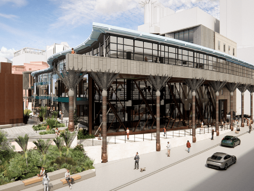 Render of Te Matapihi, the new central library in Wellington opening in 2026.